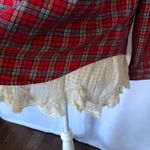 BDG red and gray flannel shirt with lace hem xs Photo 6