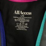 Bandier All Access Seam Shine Front Row Bra Size Large Black Photo 1