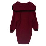 Mohair Wool Blend Oversized Coat Cardigan Long Cape Duster Pattern Sweater Small Photo 1