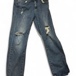 Pilcro  slim boyfriend crop‎ distressed skinny jeans Photo 0