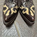 Old Gringo  Yippee Ki Yay Cowboy Cowgirl Western Boots Flame Stitching Brown 5.5 Photo 5