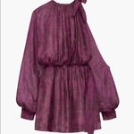 ZARA  LIMITED EDITION PRINTED MINI DRESS 100% cotton Burgundy Size M NEW Photo 10