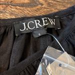 J.Crew Palermo Smocked-Waist Mini Dress 100% Linen Black Size Small S NWT Photo 4