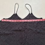 American Eagle  Black Lace Handkerchief Cami Top Size S Boho Photo 3