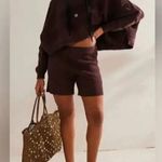 Free People Beach Lena Knit Sweater PulloverShorts Set Size S NWOT Purple Photo 1