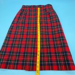 Pendleton  Vintage 1970’s Red and Blue Plaid Virgin Wool Skirt Lined Size Small Photo 9