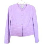 Worth Pastel Lavender Crepe Tulle Trim Jacket Blazer size 12 Photo 0
