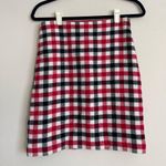 Talbots Red, Black, & White Plaid A-Line Skirt Photo 0