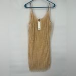 sophyline paris Beige Fringe Mini Dress NWT size S Tan Photo 1