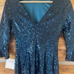 Lulus Feel the Light Navy Blue Sequin Bodycon Dress Photo 2