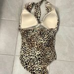 Victoria's Secret Victoria Secret Leopard Print Ruched One Piece Halter Swim Suit Size M  Photo 5