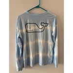 Vineyard Vines  Top Women's Medium Blue Tie Dye Long Sleeve Tee Whale Cotton Photo 1