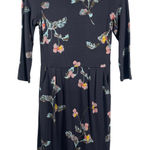 Joules Beth Floral Fit & Flare Dress Blue Floral Pleated‎ Long Sleeve Size US 6 Photo 0