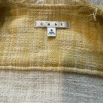 CAbi Daisy Tweed Yellow Raw Fringe Hem Blazer Jacket, Sz S Photo 13