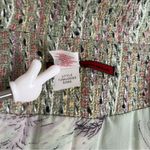 Retro Pastel Peppermint Candy Cane Blazer with Velvet Bow Jewel Silk Lining Pink Size 10 Photo 9