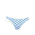 Carolina Constas Bikini Bottom White Blue Palm Size Large NEW Photo 2