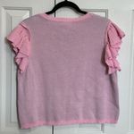 Entro Miss Leopard Short Sleeve Sweater Top Pink Large Photo 5