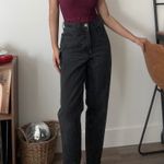 Esprit Jeans High Waist Mom Jeans Distressed Hem Black Denim Size 9/10 Photo 1