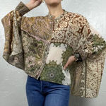 ZARA NWT  Blouse Floral Paisley Sheer Top Size M-L Photo 0