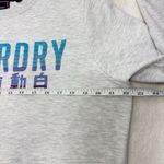 Superdry  Light‎ Gray Sweatshirt with Blue and Purple embroidered Logo Size 6 Photo 3