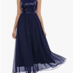 NEW Sequins Formal Elegant Wedding Mother of The Bride Dress S Blue Photo 0