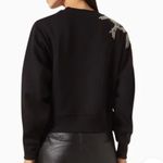 Cupcakes & Cashmere Embellished Rhinestones Sweatshirt in Jersey Black Sz M Size M Photo 2