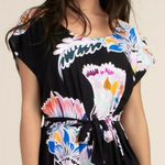Trina Turk  Black Tropical Swimsuit Cover Up - Size 16 Photo 0