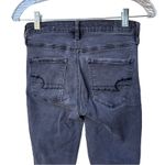 American Eagle faded black high waisted skinny jeans with rips women size 4 Photo 6