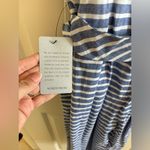 1901  Cropped Halter Jumpsuit Color Striped Chambray & White Size 12 Petite Photo 8