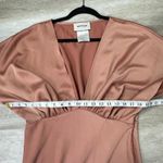 BHLDN  Leila Deep-V Flutter Sleeve Satin Charmeuse Gown Dress Size 10 bridesmaid Photo 7