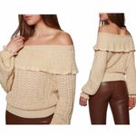 Free People NWT  Crazy In Love Ruffle Sweater Photo 2