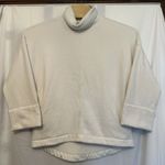 Athleta  Cozy‎ Karma Funnel Neck Sweatshirt Size Small White Ivory Tunic Pockets Photo 0