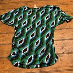 Candie's ‎ Green Brown Pattern womens tops large Photo 1