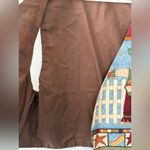 Unique Vintage VTG HANDMADE Scarecrow Punpkin Sunflower Vest Bomber Fall Brown Boho Size M L Photo 2