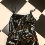 STAUD NWT Joan Yin Yang Dress Beaded Fringe Black Faux Leather Sleeveless sz 10 Photo 7