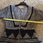 Free People Grey/black Nordic Cardigan Jacket S Photo 7