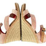 Toms Sandals Womens 8.5 Orange Tangerine Clarissa Canvas Espadrille Wedge Heels Photo 7