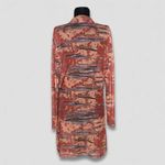 Wild Fable  Mesh Duster Dress Button Front Tie-Dye Orange Purple Large Photo 3