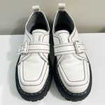 Sam Edelman Circus by  Edelle Leather Monk Strap Platform Shoes White and Black Photo 2