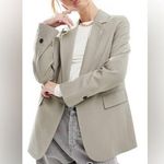 Stradivarius STRADIVARUS Oversized Blazer Stone Structured Small New Photo 0