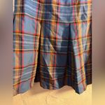 Vintage Plaid Blue Red khaki Pleated Women's Mini Skirt Sz 12 school girl preppy Photo 3