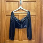 Nordstrom Lush Size Medium Blue Velvet Top. Photo 3