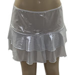 Under the Sun Size XL Silver Mesh Ruffle Skirt. New Without Tags. Photo 0