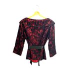Victor Costa Women Lace Evening Jacket Sz 10 Cocktail Party Whimsigoth Victorian Black Photo 1