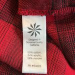 Athleta Women  Lumberjill Flannel Shirt Red & Black‎ Button Down Shirt Size Small Photo 5