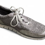 Cole Haan Zerogrand Silver Metallic Gray Lace Up Sneakers Shoes Size 9 Photo 0