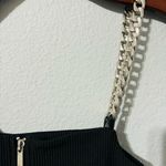 Maniere De Voir Women Black Cut Out Chained Full Front Zipper Mini Dress Sz 4 Photo 4