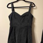 Faded Black/Gray Denim Flare Dress Black Size L Photo 1