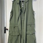 Max jeans NWT green sleeves tencel cargo style vest size medium Photo 1