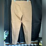 Ruby Rd. Tan Khaki Brown Flat Front Wide Waist Pull‎ On Pants Women Size 12 Photo 1